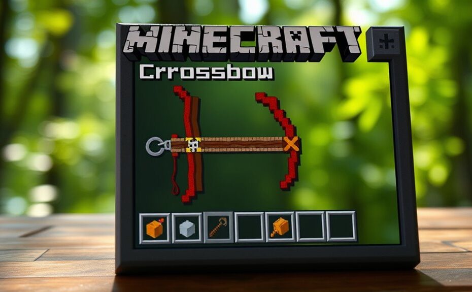 crafting a minecraft crossbow