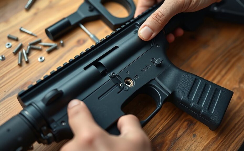 disassembling an ar 15 rifle