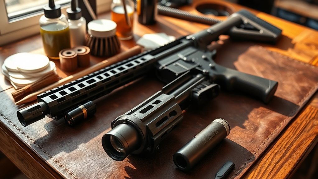 gather firearms cleaning supplies