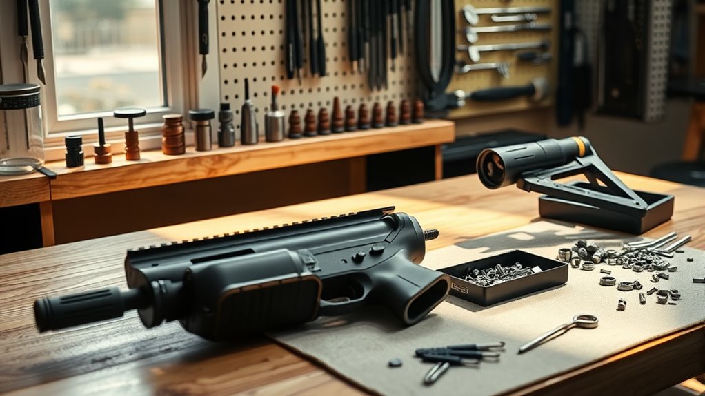 organized workspace for assembly