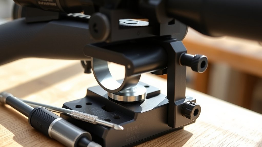scope shimming aligns reticle with bore