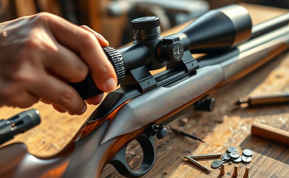 shim mounting rifle scope precisely